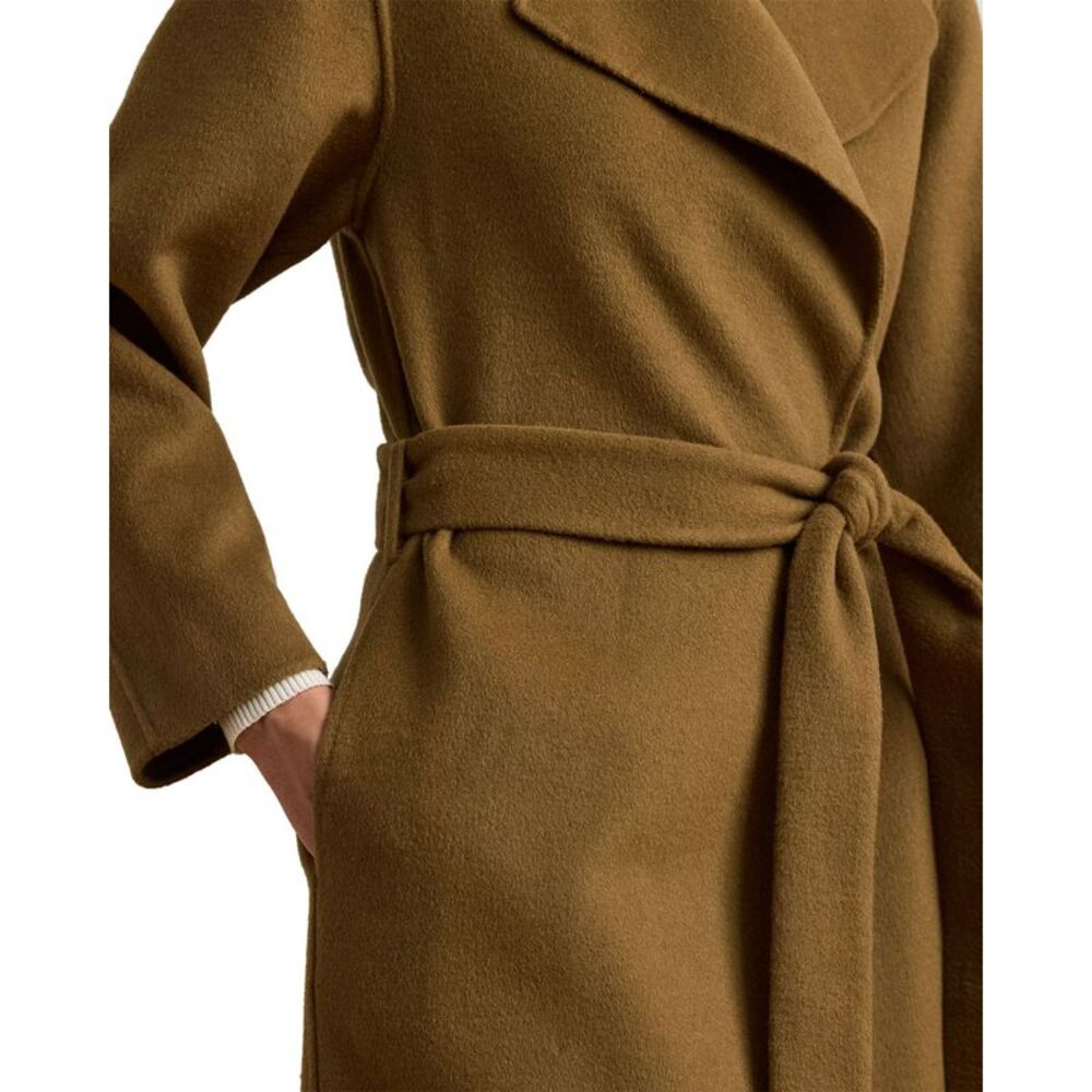 Lauren Ralph Lauren Womens Double Faced Wool Blend Wrap Coat 6 Honey - NWT $495 - Picture 6 of 7